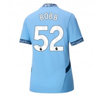 Camiseta Manchester City Oscar Bobb #52 Primera Equipación Replica 2024-25 para mujer mangas cortas